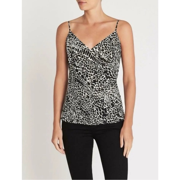 Frame Denim Tops - Frame Silk Animal Print Tank
